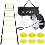 Juvale Agility Ladder Workout Equipment with 6 Speed Training Cones and Resistance Parachute, Footwork Skills Drill Gear for Football and Soccer (20 Ft)