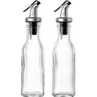 Juvale Set of 2, Oil and Vinegar Cruet Dispenser Set, Glass Bottles for Olive Oil, Small Oil Dispenser for Kitchen, 150 ml Each