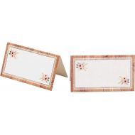 Visit the Juvale Store Juvale Rustic Table Place Cards - 100-Piece Floral Tent Cards, Table Decorations and Party Supplies for Romantic Wedding, Banquets, Bridal Shower, Celebrations and Events, 2 x 3.5