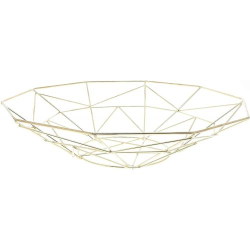  Juvale Kitchen Wire Fruit Basket (2 Piece Set), Metallic Gold