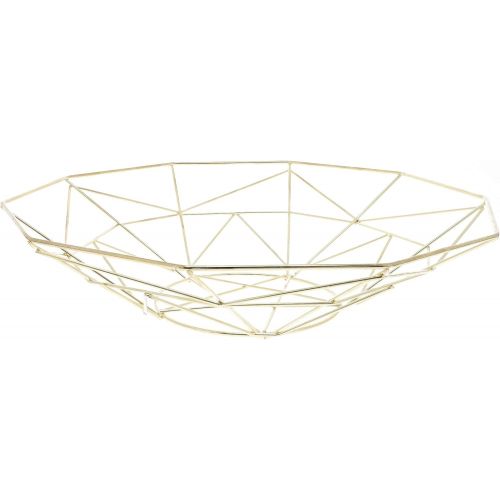  Juvale Kitchen Wire Fruit Basket (2 Piece Set), Metallic Gold