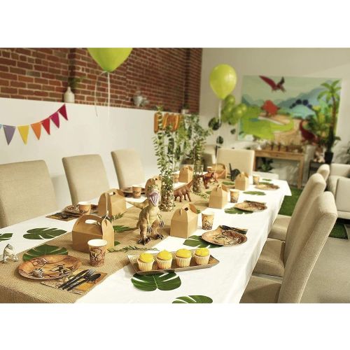  Juvale Jurassic Dinosaur Party Bundle, Includes Plates, Napkins, Cups, and Cutlery (24 Guests,144 Pieces)