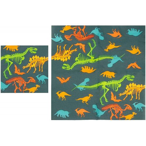  Juvale Dinosaur Party Bundle, Includes Plates, Napkins, Cups, and Cutlery (24 Guests,144 Pieces)