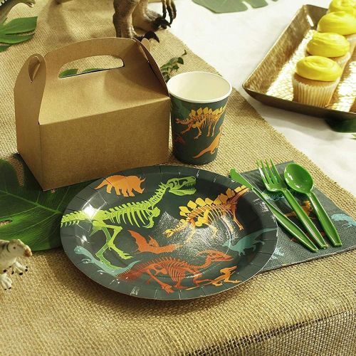  Juvale Dinosaur Party Bundle, Includes Plates, Napkins, Cups, and Cutlery (24 Guests,144 Pieces)