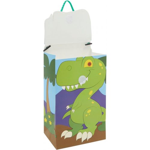  Juvale 15-Pack T-Rex Dinosaur Party Favor Bags for Dino Theme Birthdays, 9 x 5 x 3.5 Inches