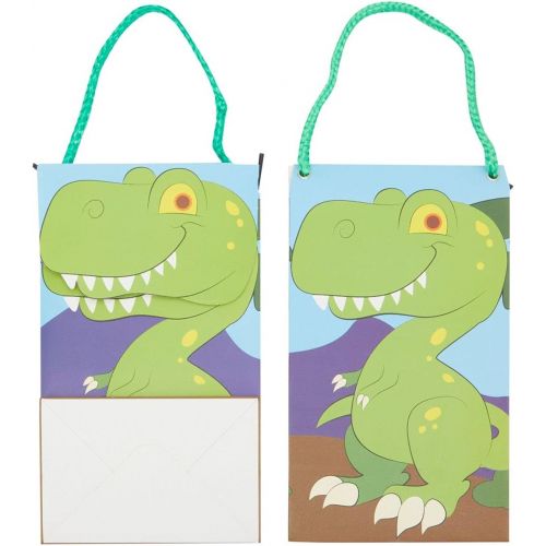  Juvale 15-Pack T-Rex Dinosaur Party Favor Bags for Dino Theme Birthdays, 9 x 5 x 3.5 Inches