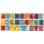 [아마존베스트]Juvale Wooden Letters - 130 Pieces Assorted Colored Wodden Craft Letters with Storage Tray Set for Home Decoration and Kids Learning Toys