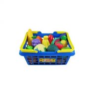 Juvenile Fruit and Vegetable Basket: Pretend Play Toy Foods for Childrens Kitchen (25 Piece) Multi-Colored