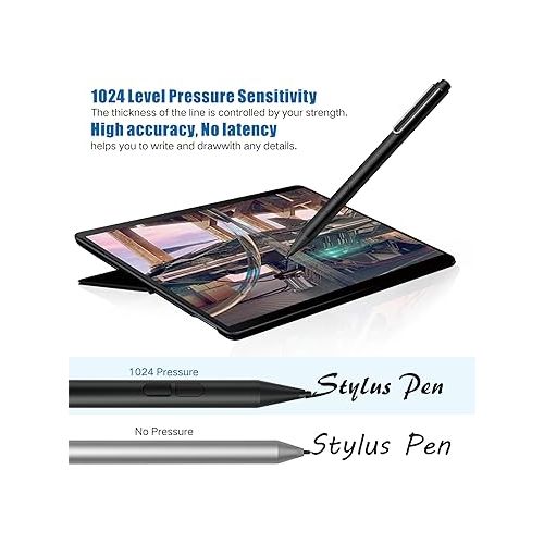  Stylus Pen for Surface Pro 9/8/X/7+/6/5/4/3/Surface 3, Surface Go 3/2/1, Surface Laptop/Studio/Book 4/3/2/1 with Palm Rejection, Smooth Writing,1024 Levels Pressure,Longer Battery Life