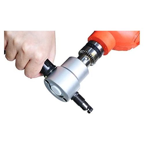  [아마존베스트]Jwn Nibble Metal Cutting Double Head Sheet Nibbler Saw Cutter Tool Drill Attachment Free Cutting Tool nibbler sheet metal Hand Tools