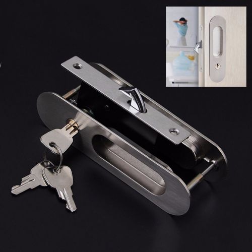  Jwn Recessed Invisible Handle Door Cabinet Lever Mortise Lock Bathroom Kitchen Balcony Sliding Door Lock