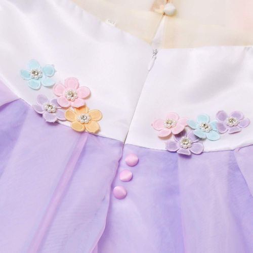  Jxstar Girls Unicorn Costume Flower Pageant Princess Dresses & 2PCS Accessories