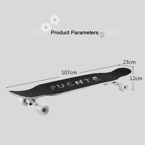  Jyfsa Slide Longboard Two Bare Feet Skateboard 8Layer Maple Deck 4 Wheel Standard Cruiser for Kids Youth Adults with ABEC-9 Chrome Bearings Sports and Outdoor The Best Gift