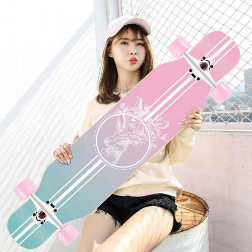 Jyfsa Drop Through Complete Skateboard Double Kick Cruiser 8 Layer Maple Deck 42Inch Longboard for Beginners Adult Children Adolescent Dancing Maximum Load 440 Pound