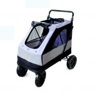 Jzmaio A32 Pet Stroller Folding Four-Wheeled Pet Car Lightweight Seat Belt Handbrake Travel System Bearing 30KG. Dog cart