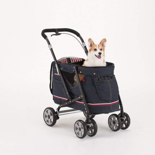  Jzmaio A32 Pet Stroller Animal Trolley Four-Wheeled Cart Foldable Pet Buggy Pushchair for Dogs/Cats Sports Car. Dog cart