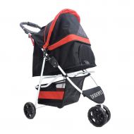 Jzmaio A32 Pet Stroller Dog Seat Belt Stroller Cat Three-Wheeled Cart Cat and Dog Multi-pet Troller One-Button Sport Car. Dog cart