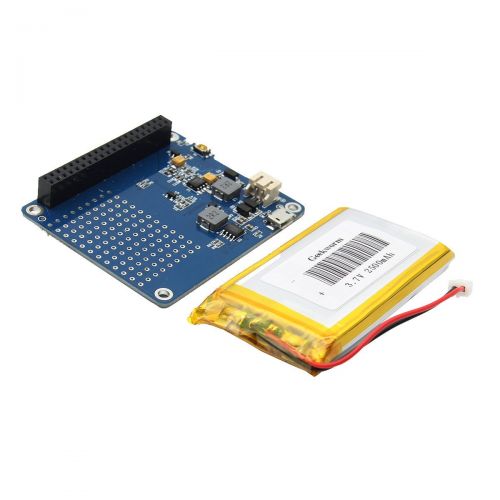  K&A company Geekworm UPS HAT Board + 2500mAh Lithium Battery for Raspberry Pi 3 Model BPi 2B  B+  A+