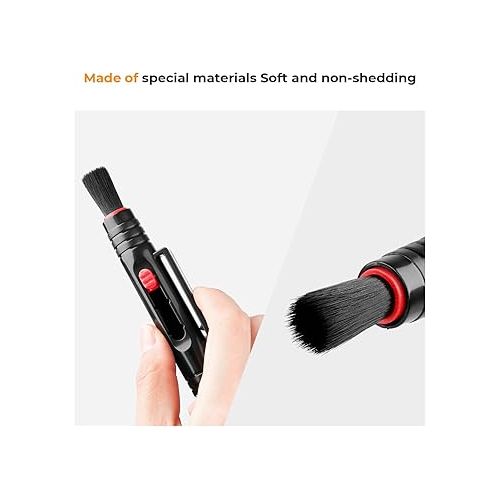  K&F Concept Lens Cleaning Pen*3 with Soft Brush, Double-Sided Carbon Head for Camera Lens, Optical Lens, Glasses, Cosmos/Valve Index /PS4 PS5 VR Headset, Drone Dust and Fingerprint Cleaning