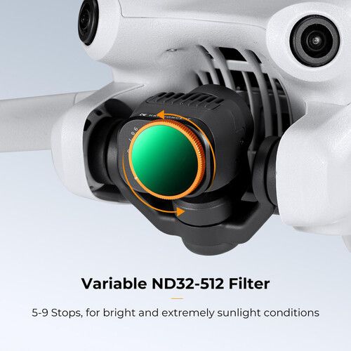  K&F Concept Nano-X Series Variable ND32-512 Filter with Green Coating for DJI Mini 4 Pro (5 to 9-Stop)