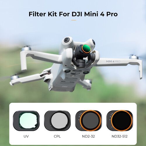 K&F Concept Nano-X Series Filter Kit with Green Coating for DJI Mini 4 Pro (4-Pack)