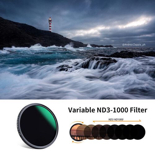  K&F Concept Nano-D Series Variable ND3-ND1000 Filter (58mm, 1.5-10 Stops)