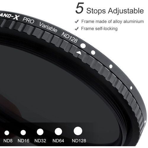  K&F Concept Nano-X Variable ND8 to ND128 Filter (58mm)