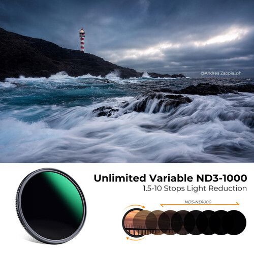  K&F Concept Nano-D Series Variable ND3-ND1000 Filter (37mm, 1.5-10 Stops)
