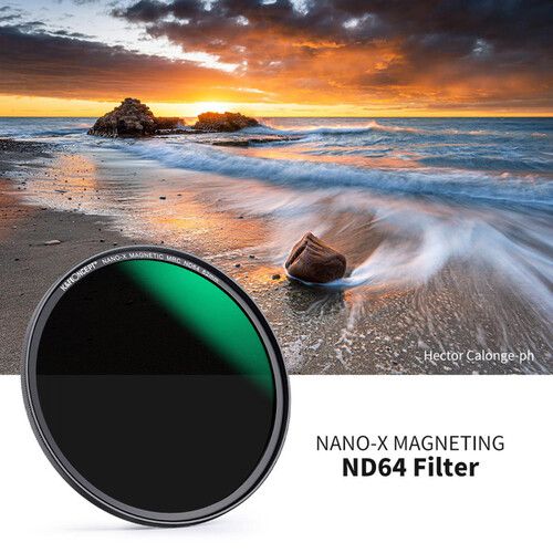  K&F Concept Nano-X Magnetic ND64 Filter with Adapter Ring & Lens Cap (67mm)