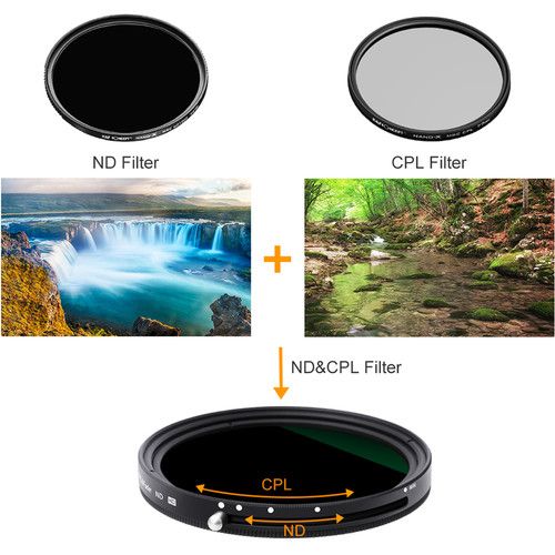  K&F Concept Nano-X 67mm Circular Polarizer + Variable ND2-32 Filter (1- to 5-Stop)