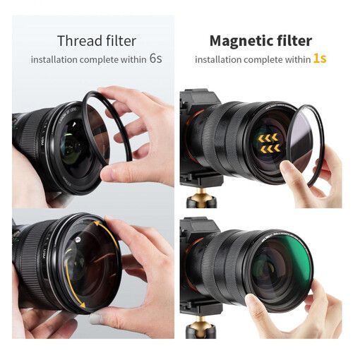  K&F Concept Nano-X Magnetic Black Mist Filter 1/4 with Adapter Ring & Lens Cap (82mm)