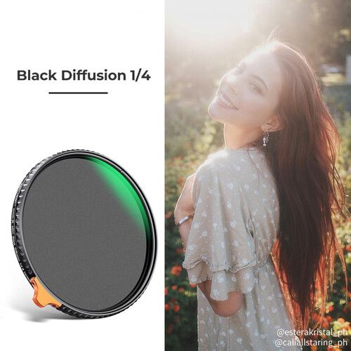  K&F Concept 82mm Black Mist 1/4 with ND2-ND32 (1-5 Stop) Variable ND Filter