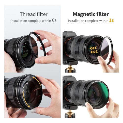  K&F Concept Nano-X Magnetic Black Mist Filter 1/8 with Adapter Ring & Lens Cap (72mm)