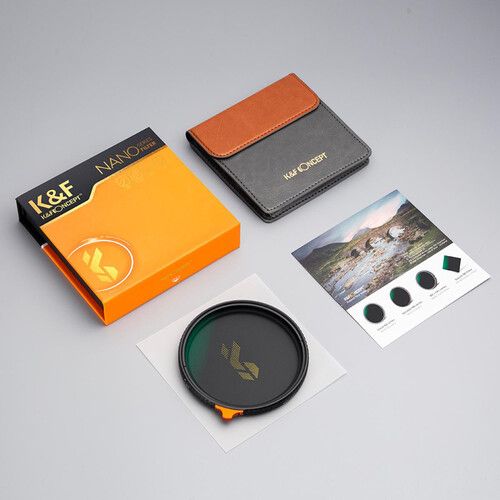  K&F Concept 72mm Black Mist 1/4 with ND2-ND32 (1-5 Stop) Variable ND Filter