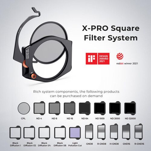  K&F Concept X-Pro Square ND64 Filter with Frame (100x100)