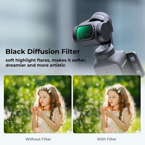  K&F Concept Nano-X Series 1/4 Black Diffusion Filter with Green Coating for DJI Osmo Pocket 3
