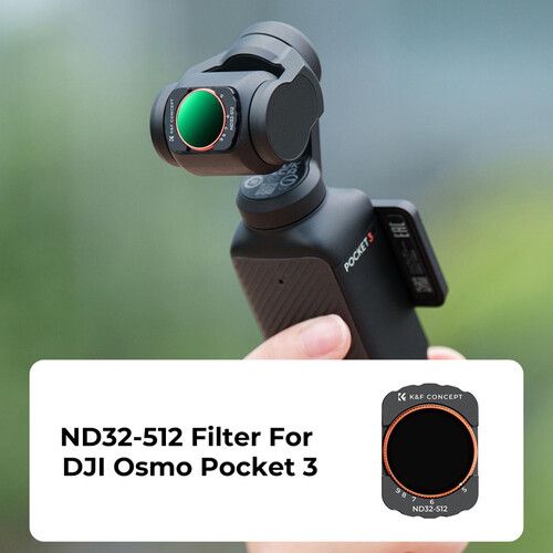  K&F Concept Nano-X Series VND32-512 Filter with Green Coating for DJI Osmo Pocket 3 (5 to 9 Stops)