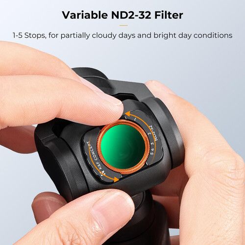  K&F Concept Nano-X Series VND2-32 Filter with Green Coating for DJI Osmo Pocket 3 (1 to 5 Stops)