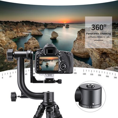  K&F Concept Gimbal Tripod Head with Arca-Type QR