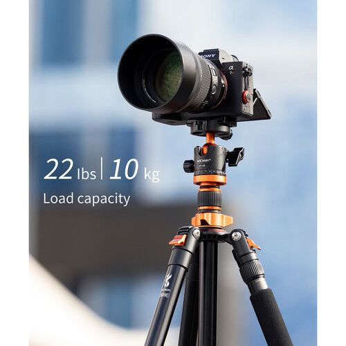  K&F Concept SA254M2 DSLR Camera Aluminum Tripod with Monopod and Ball Head Kit