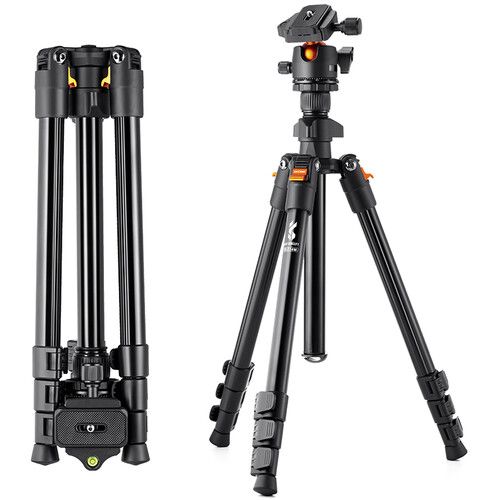  K&F Concept BI234M Lightweight Magnesium Travel/Vlog Tripod with Ball Head