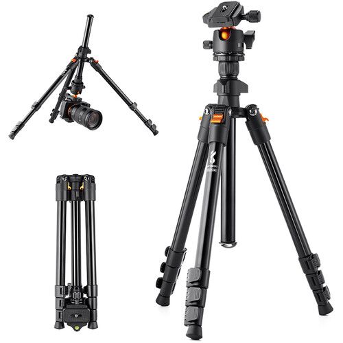  K&F Concept BI234M Lightweight Magnesium Travel/Vlog Tripod with Ball Head