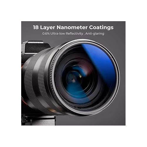  K&F Concept 46mm Circular Polarizer Optical Glass Lens Filter Ultra-Slim 18 Multi-Layer Coatings Circular Polarizing Filters for Camera Lens (K Series)
