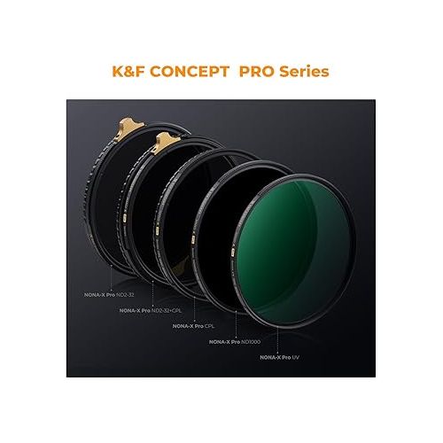  K&F Concept 49mm Circular Polarizers Filter Super Slim with 36 Multi-Layer Coatings, High Definition Circular Polarizing Filter (CPL) Camera Lens Filter (Nano-X PRO Series)