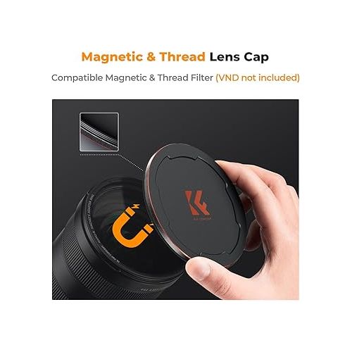  K&F Concept 52mm Magnetic CPL+ND8+ND64+Magnetic Basic Ring+Lens Cap Camera Lens Filters Kit (5 Pack) -Optical Glass Polarizing Neutral Density Filters Kit with 28 Multi-Layer Coated (Nano-X Series)