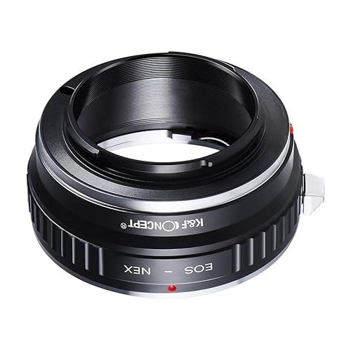  K&F Concept Lens Mount Adapter Manual Focus Compatible with Canon EOS Lens to Sony Alpha Nex E-Mount Camera Body,Compatible for Sony NEX-3, NEX-5, NEX-5N, a6000, a6500, NEX-C3, NEX-F3, Not Auto-Focus