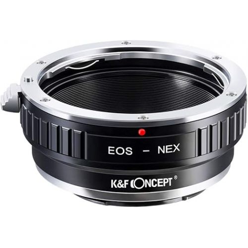  K&F Concept Lens Mount Adapter Manual Focus Compatible with Canon EOS Lens to Sony Alpha Nex E-Mount Camera Body,Compatible for Sony NEX-3, NEX-5, NEX-5N, a6000, a6500, NEX-C3, NEX-F3, Not Auto-Focus