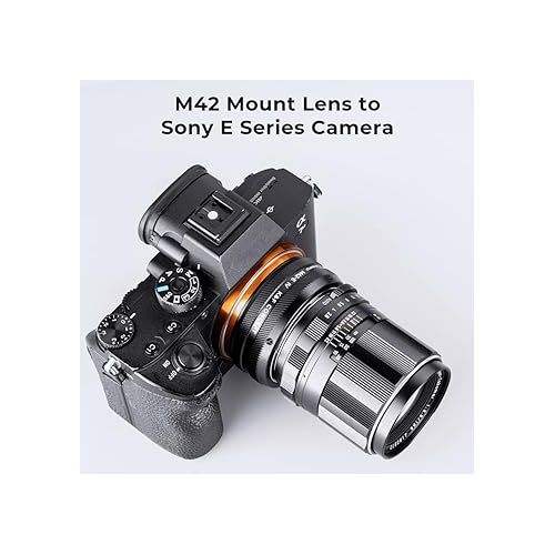  K&F Concept Lens Mount Adapter M42-NEX IV Manual Focus Compatible with M42 Lens and Sony E Mount Camera Body