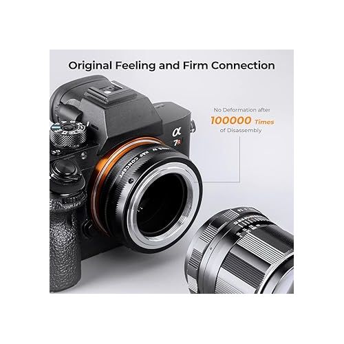  K&F Concept Lens Mount Adapter M42-NEX IV Manual Focus Compatible with M42 Lens and Sony E Mount Camera Body