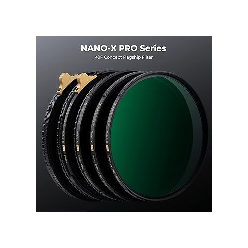  K&F Concept 67mm Variable ND Lens Filter ND2-32 (1-5 Stops) High Definition Adjustable Neutral Density Filter with 36 Multi-Layer Coatings (Nano X PRO Series